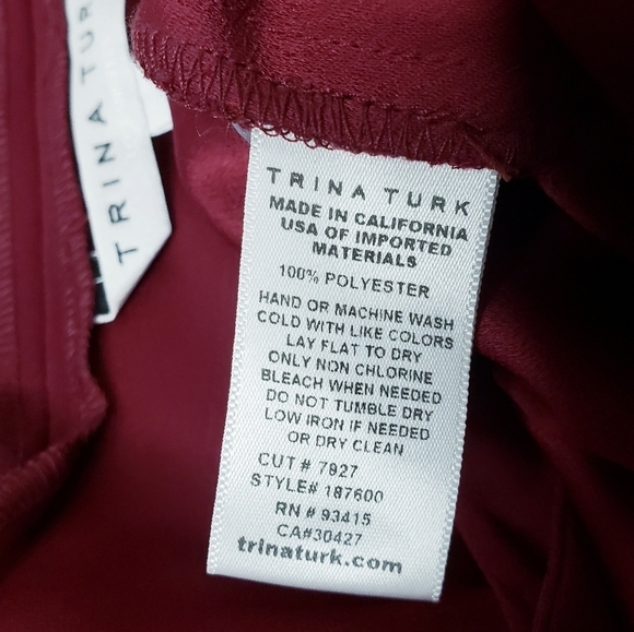 NWT Trina Turk Azar Wide Leg Jumpsuit Sleeveless Jumper Wine - Picture 10 of 11